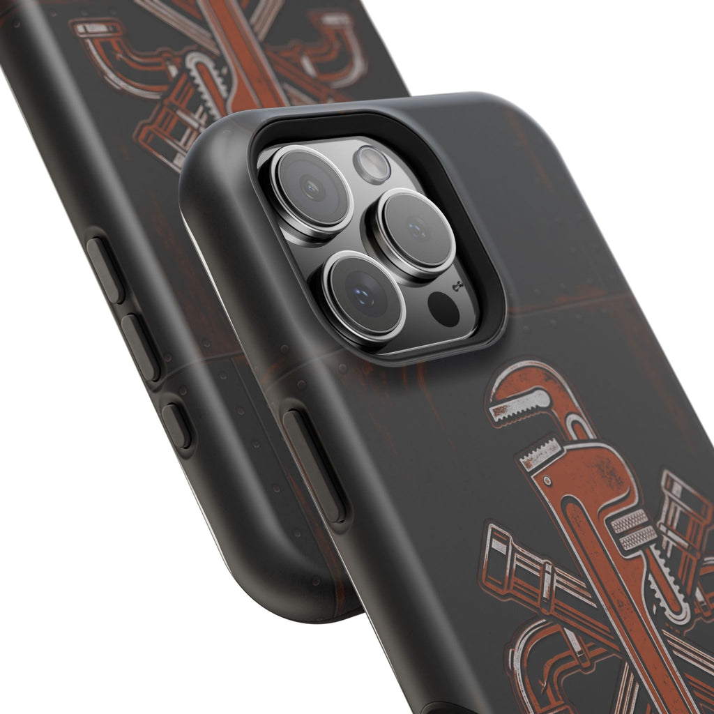 Tough By Trade Phone Case — Crossed Wrenches Wireless Charging Cover