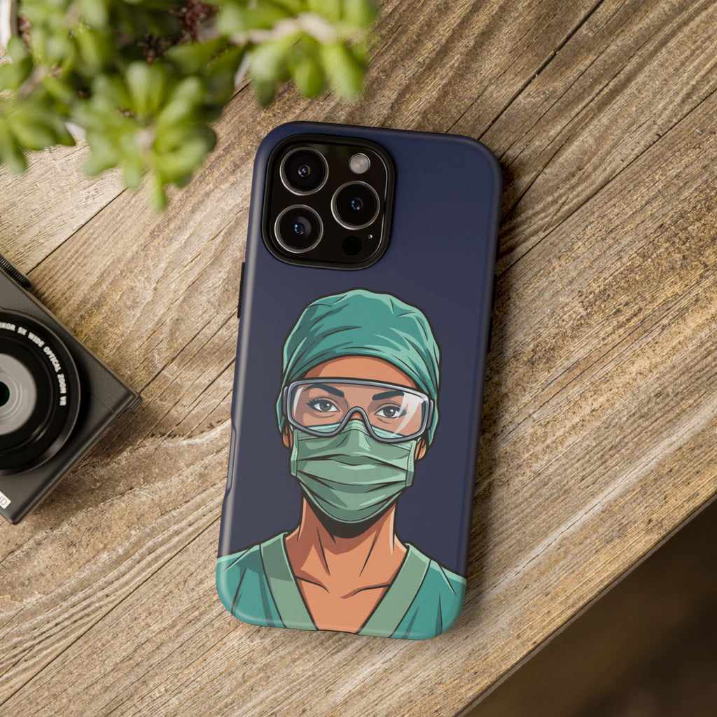 Nurse Illustrated Portrait Phone Case | iPhone & Samsung