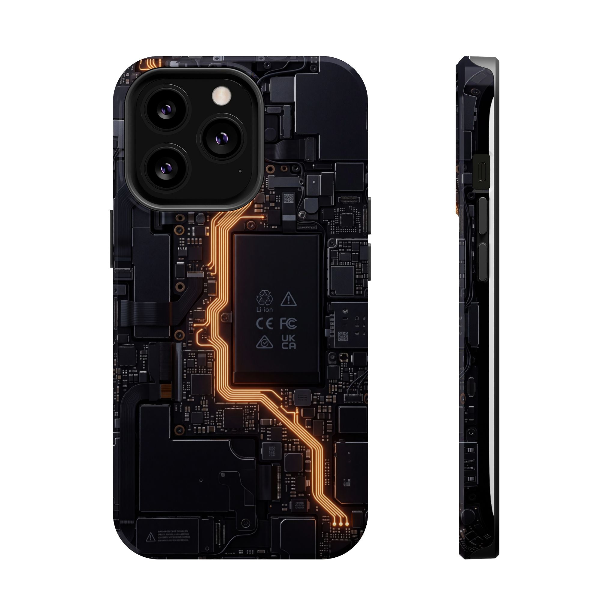 Electrician Circuit Bolt Phone Case — Impact-Resistant Wireless Charging Cover