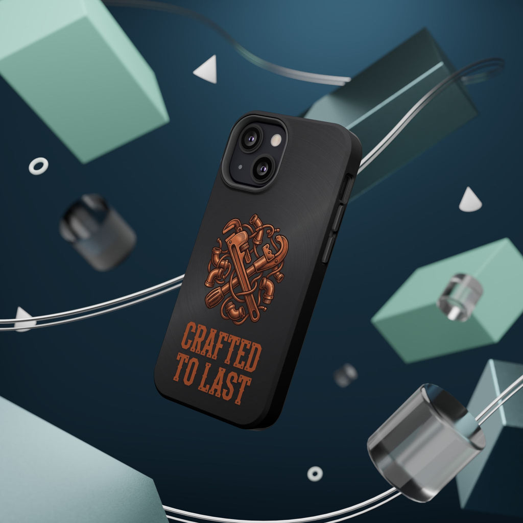 Crafted to Last Phone Case — Crossed Wrenches Wireless Charging Cover