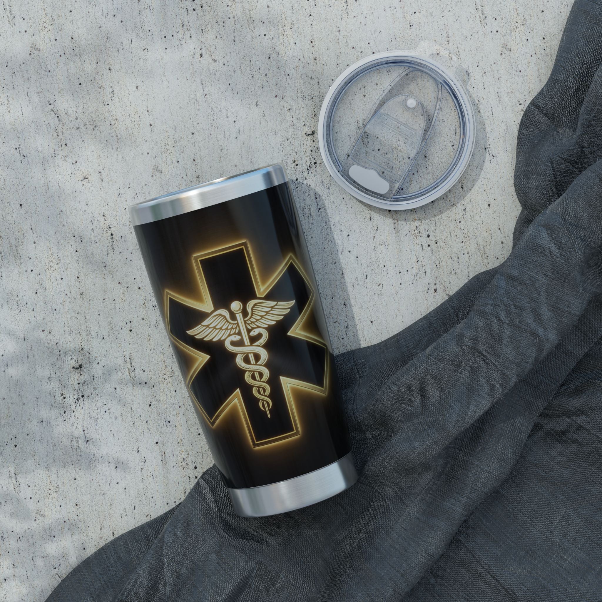 Paramedic/EMT 20oz Tumbler – Glowing Star of Life Emblem