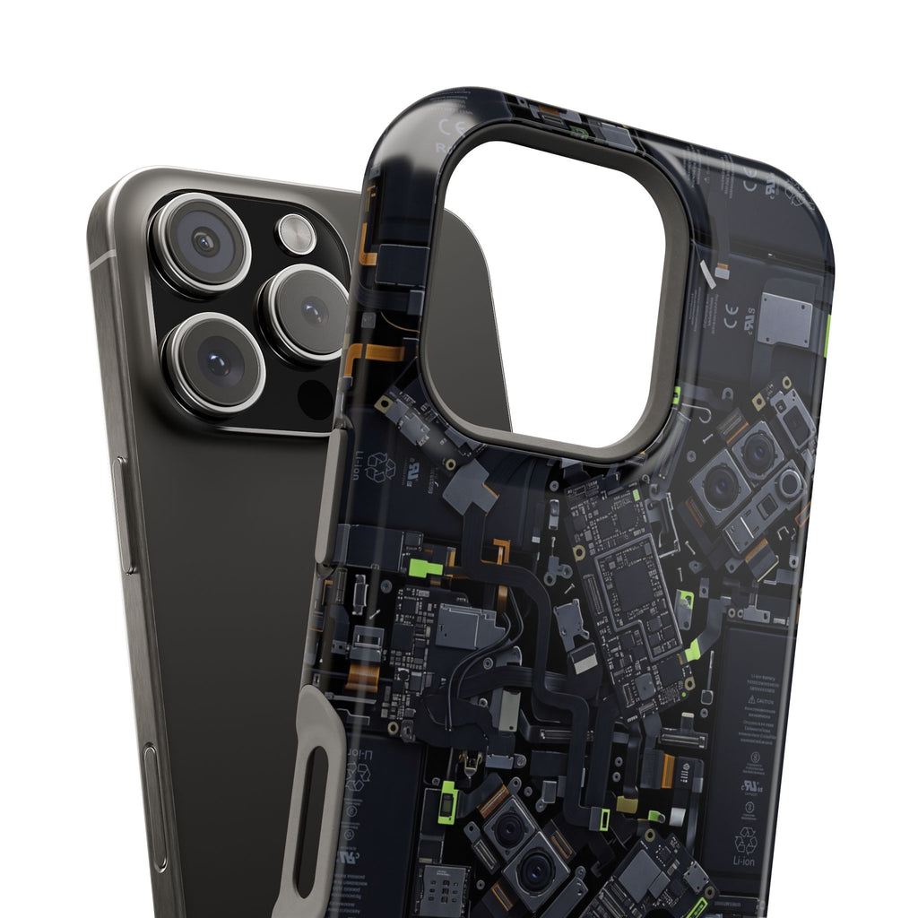 Circuit Core Phone Case — Motherboard Print Wireless Charging Cover