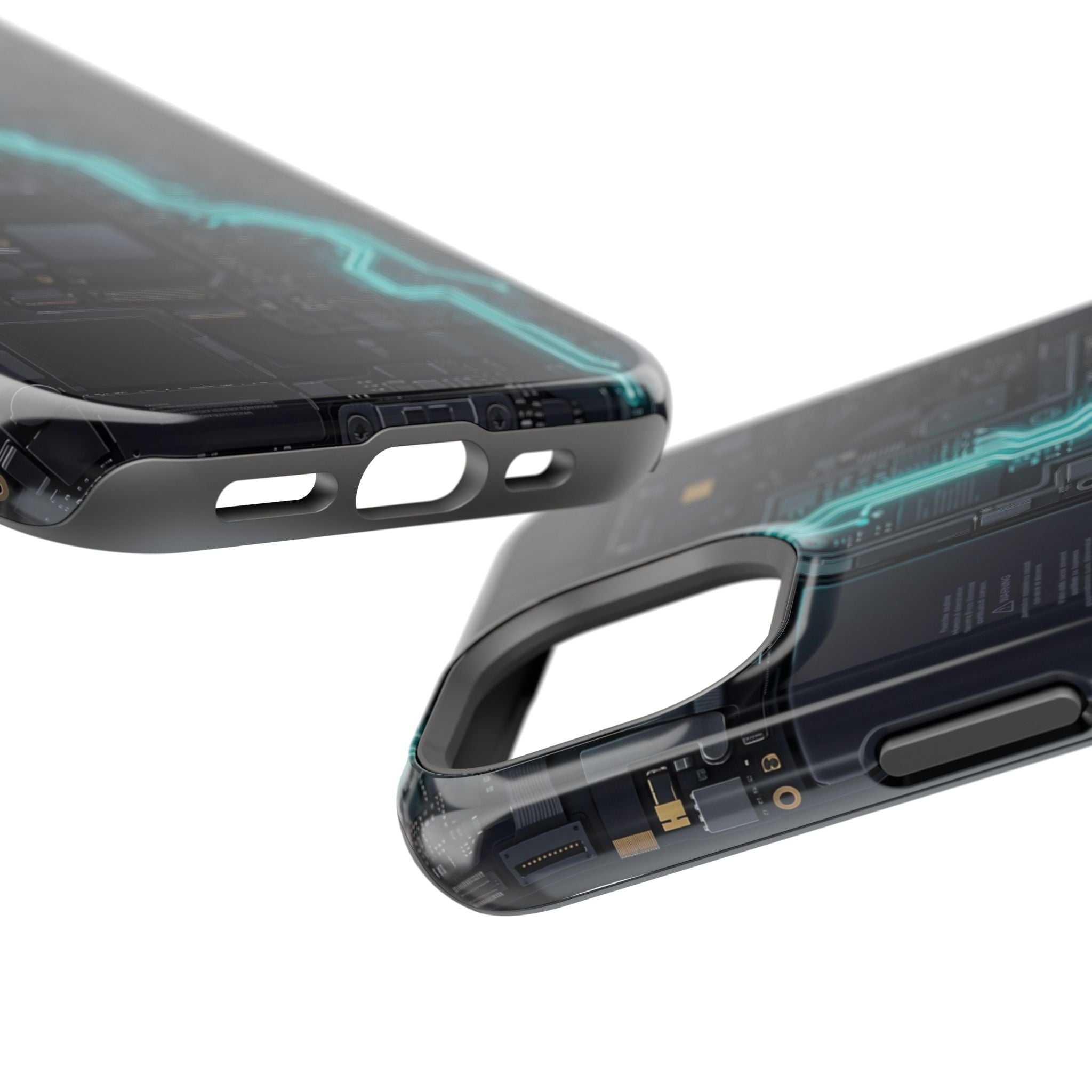 Cyan Bolt Electrician Phone Case — Electric Circuit Wireless Charging Cover