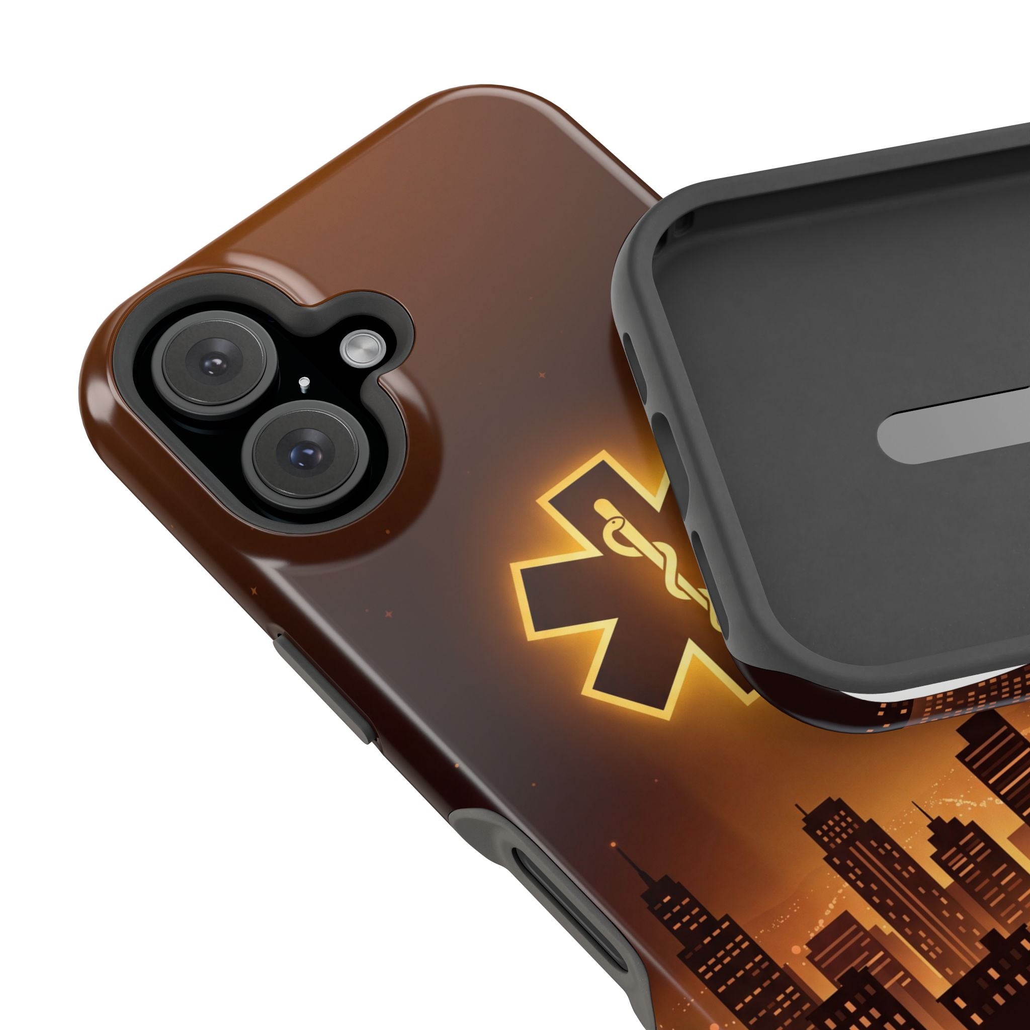 Paramedic/EMT Skyline Phone Case — Magnetic Wireless Charging Cover