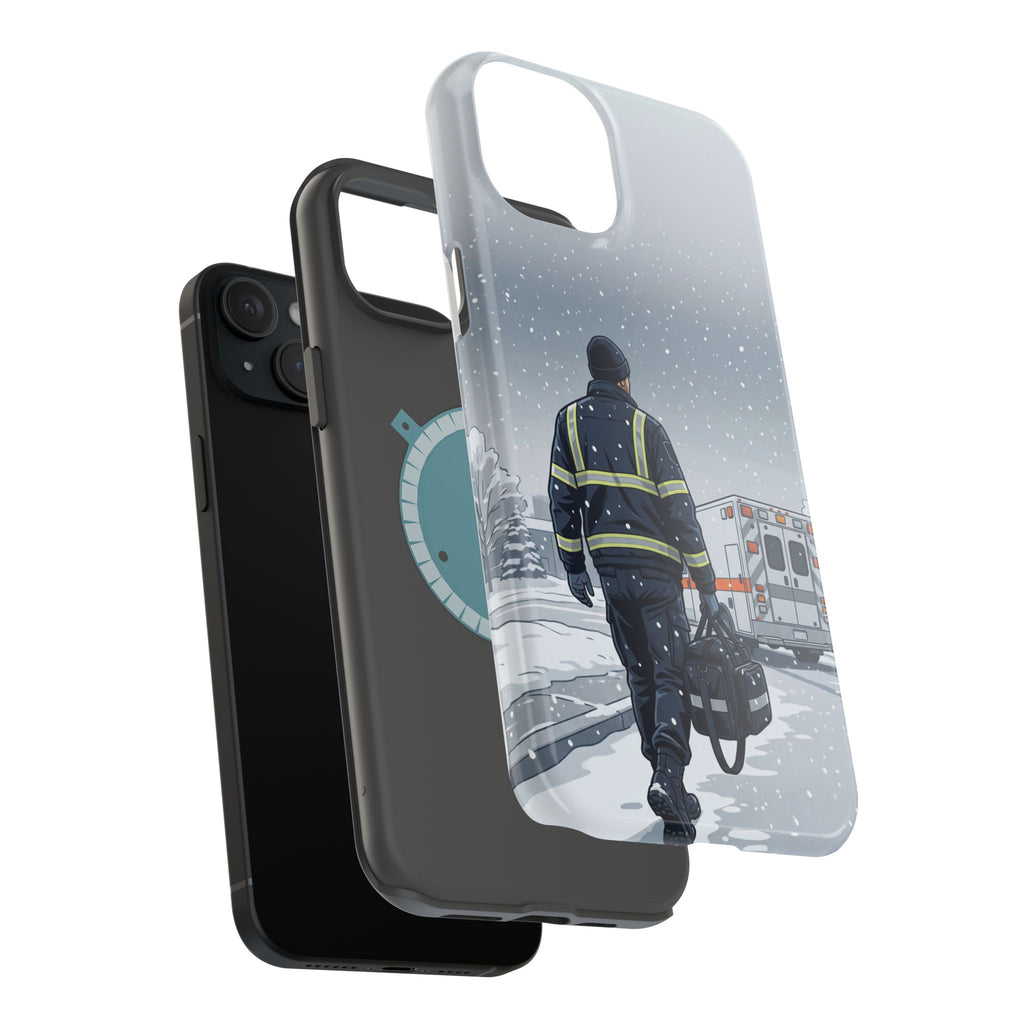Bold Paramedic/EMT Portrait Phone Case — Magnetic Wireless Charging Cover