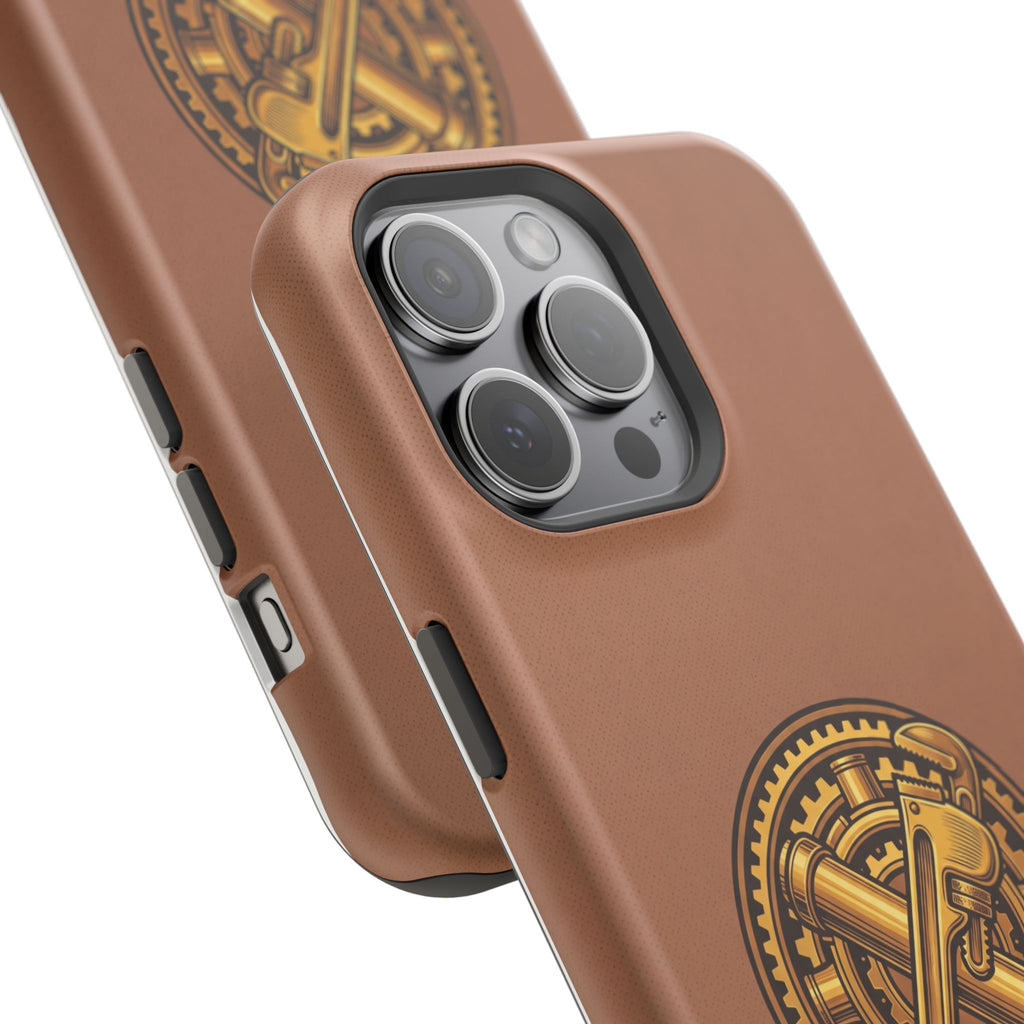 Plumber Born to Build Phone Case — Badge Wireless Charging Cover