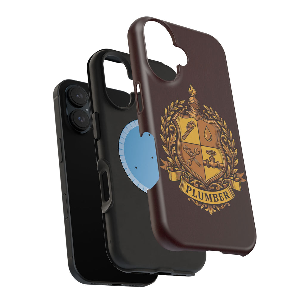 Plumber Crest Phone Case — Heraldic Shield Wireless Charging Cover