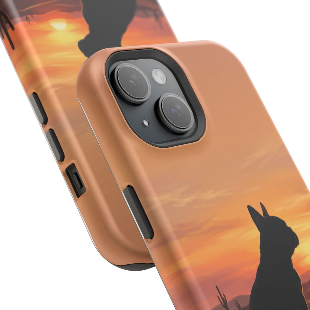 Personalized French Bulldog Desert Sunset Phone Case — Wireless Charging Cover