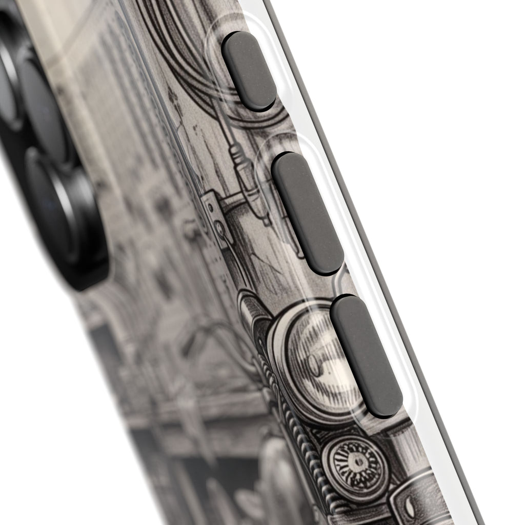 Personalized French Bulldog Vintage Street Phone Case — Wireless Charging Cover