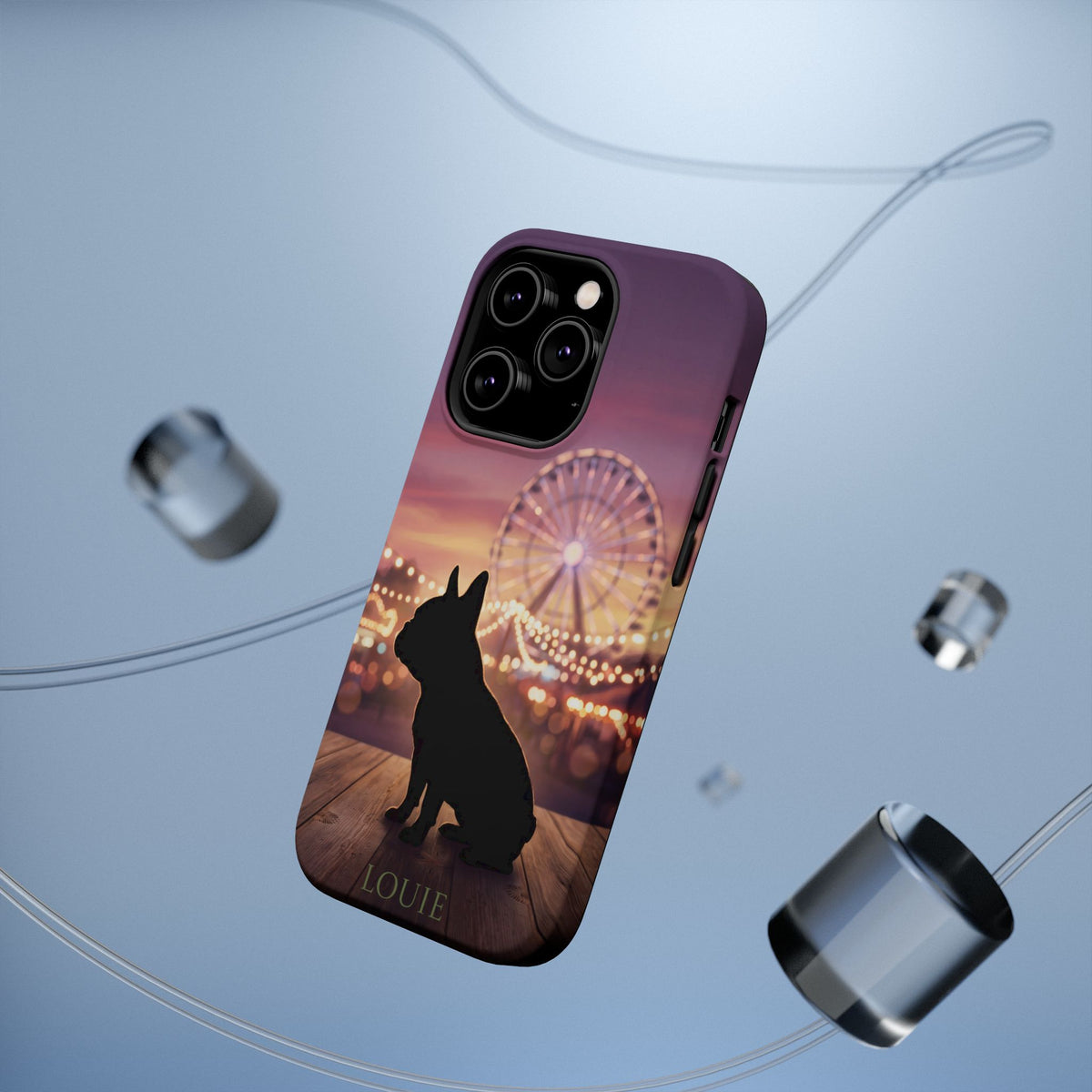 Personalized French Bulldog Carnival Nights Phone Case — Wireless Charging Cover