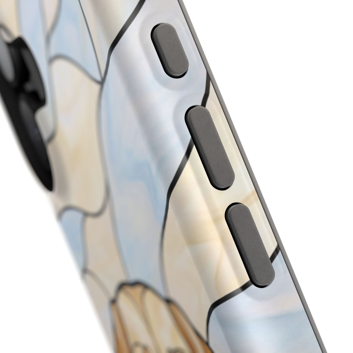 Floral Stained Glass Labrador Phone Case — Tough Magnetic Case with Wireless Charging