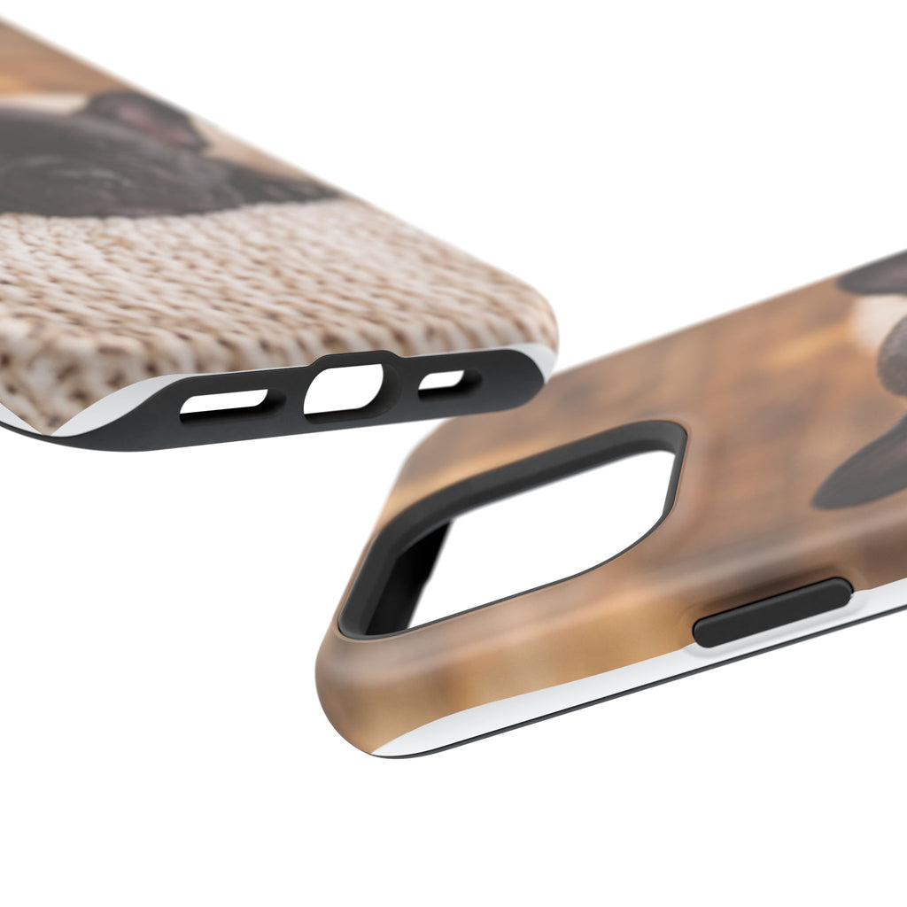 Sleepy French Bulldog Phone Case — Impact-Resistant Wireless Charging Cover