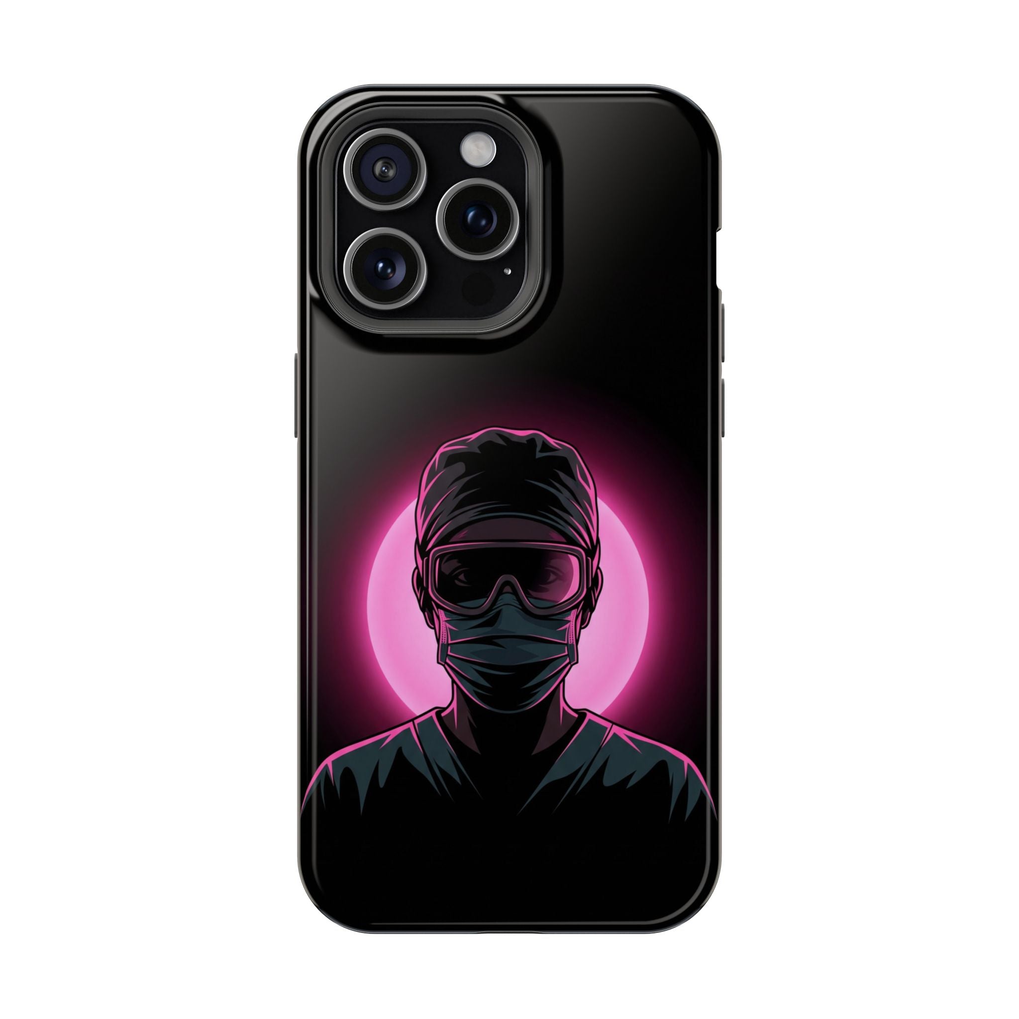 Nurse Portrait Phone Case — Navy Wireless Charging Cover