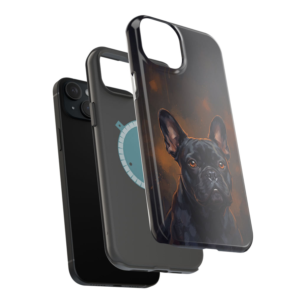 French Bulldog Portrait Phone Case — Impact-Resistant Wireless Charging Cover