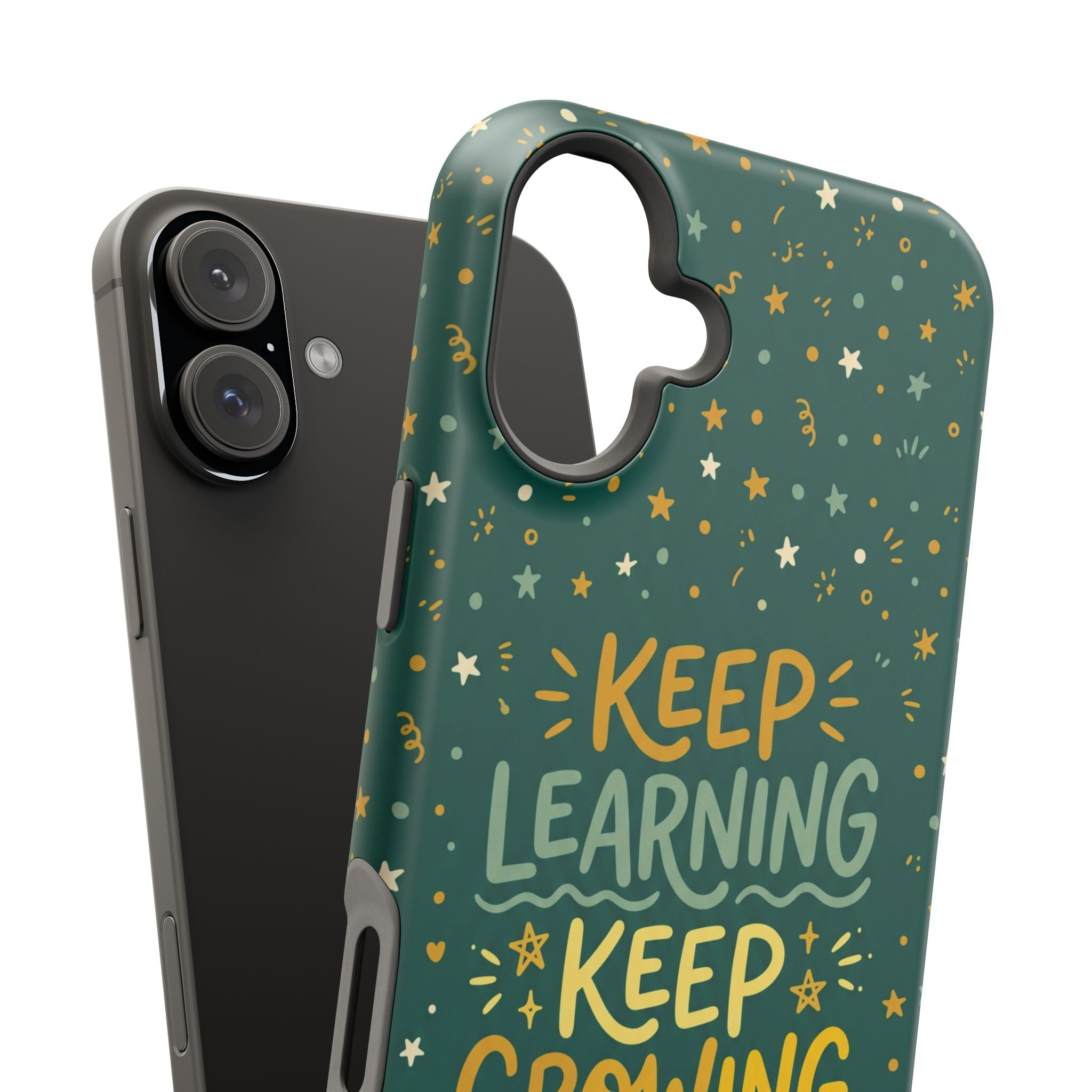 Keep Learning Keep Growing Teacher Phone Case — Wireless Charging Cover