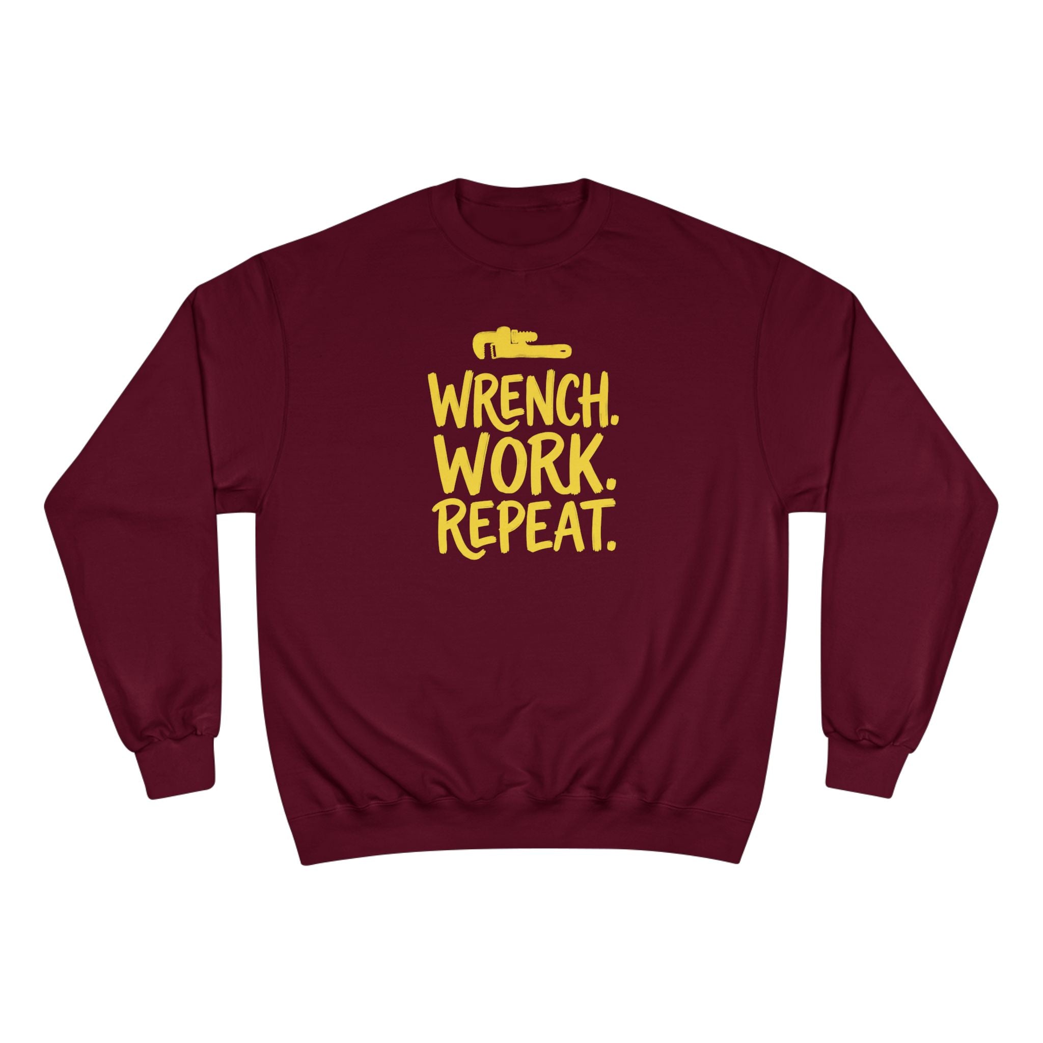 Wrench Work Repeat Plumber Sweatshirt | Funny Plumber Gift Crewneck