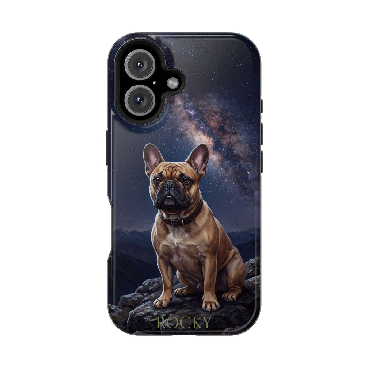 Personalized French Bulldog Starry Night Sky Phone Case — Wireless Charging Cover