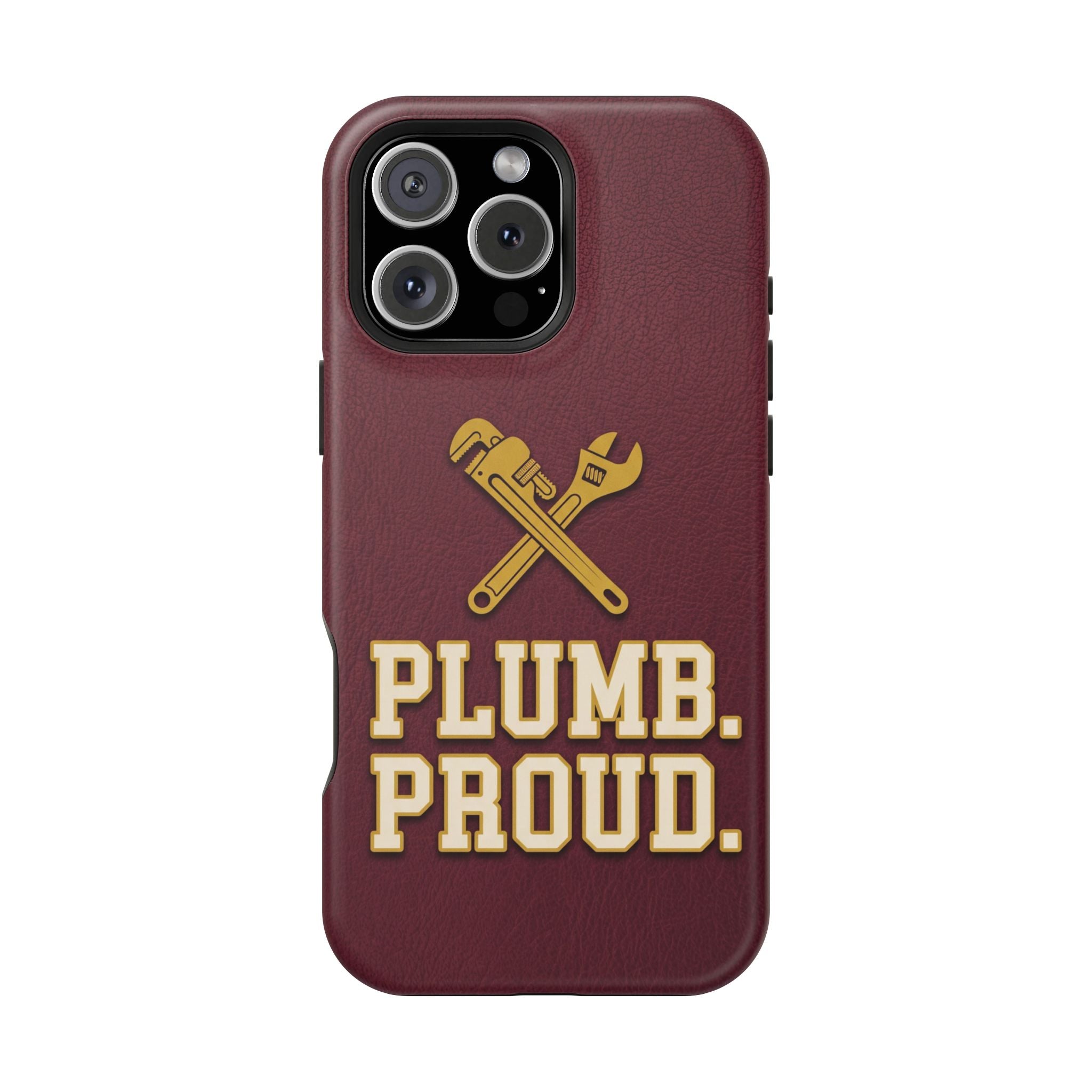 Plumb. Proud. Phone Case — Crossed Wrenches Wireless Charging Cover