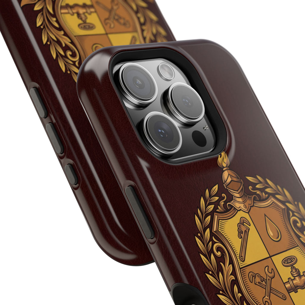 Plumber Crest Phone Case — Heraldic Shield Wireless Charging Cover