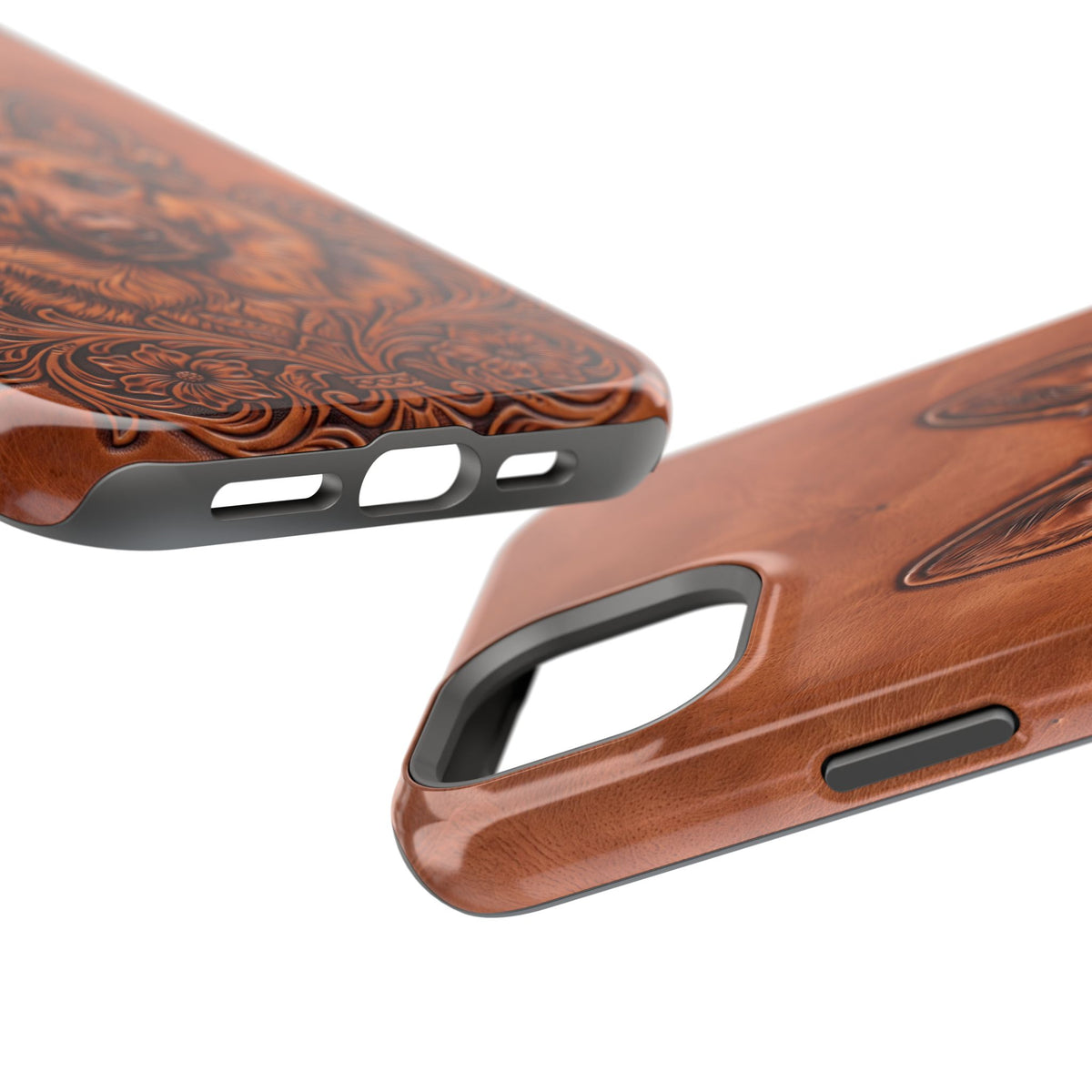 German Shepherd Phone Case | Western Tooled Art — Tough Magnetic Case with Wireless Charging