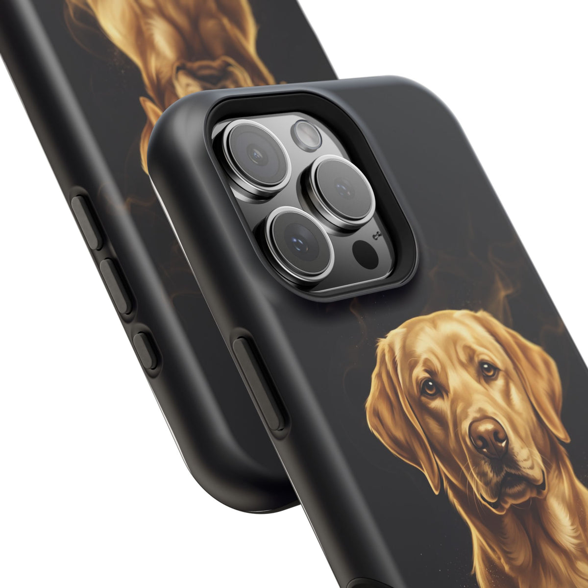 Personalized Gold Smoke Labrador Phone Case — Tough Magnetic Case with Wireless Charging