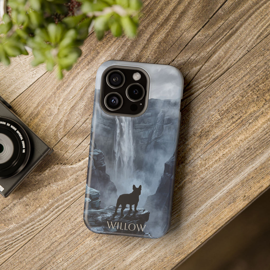 Personalized French Bulldog Misty Waterfall Phone Case — Wireless Charging Cover
