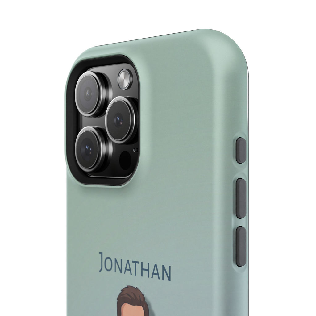 Personalized Nurse Portrait Phone Case — Impact-Resistant Wireless Charging Cover