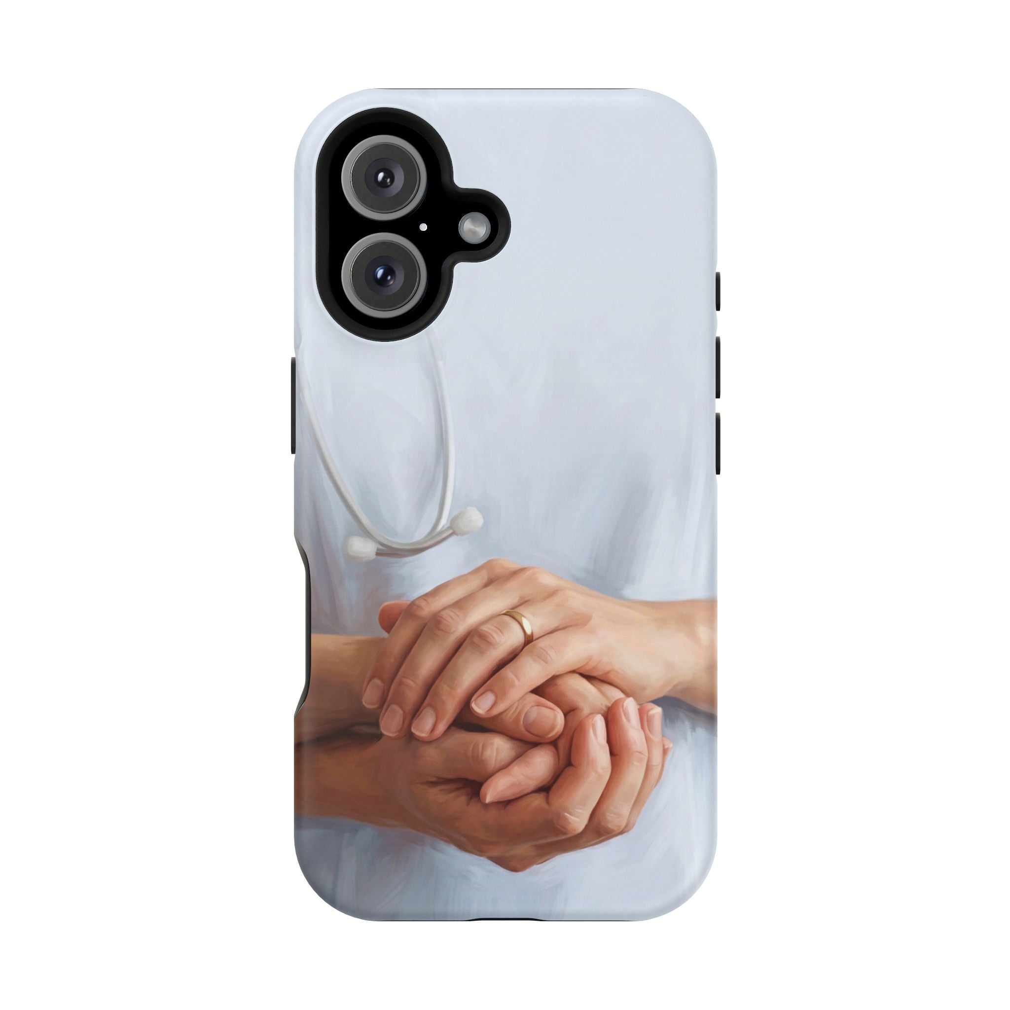 Impact-Resistant Phone Case — Caring Hands Wireless Charging Cover