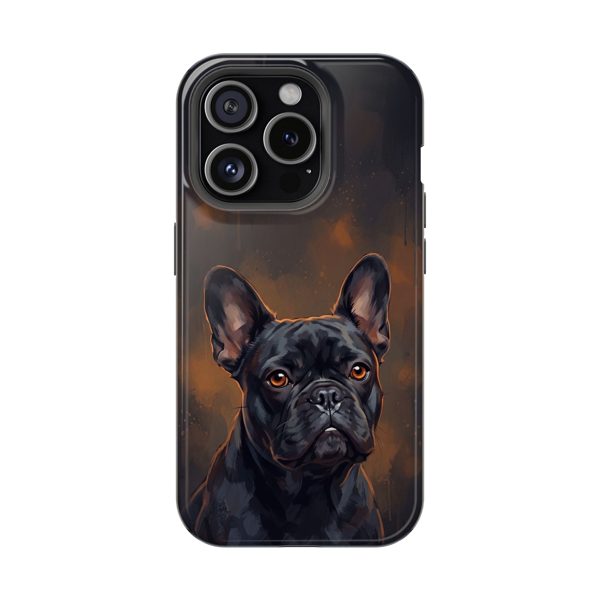 French Bulldog Portrait Phone Case — Impact-Resistant Wireless Charging Cover