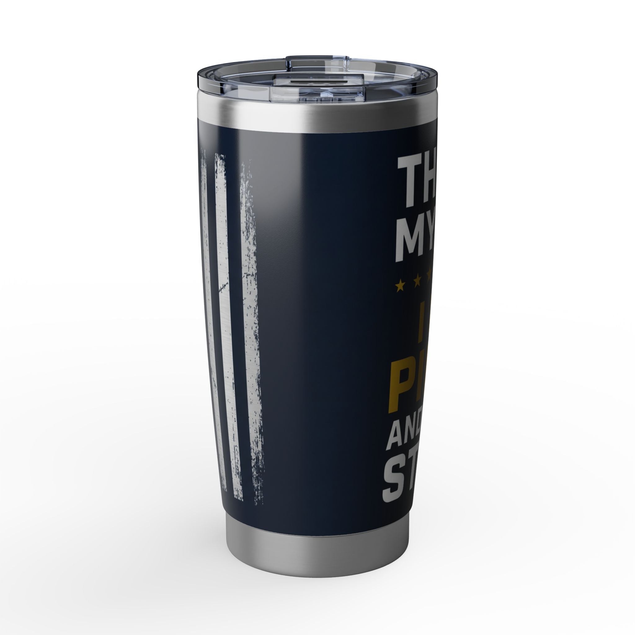 Funny Plumber Tumbler – American Flag "I Fix Pipes And Know Stuff" Design 20 oz