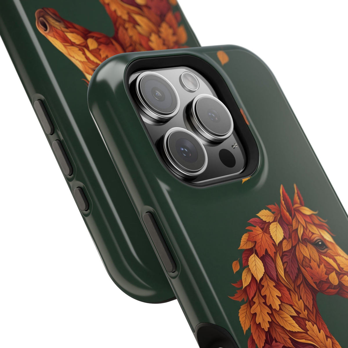Autumn Leaves Horse Phone Case — Tough Magnetic Case with Wireless Charging