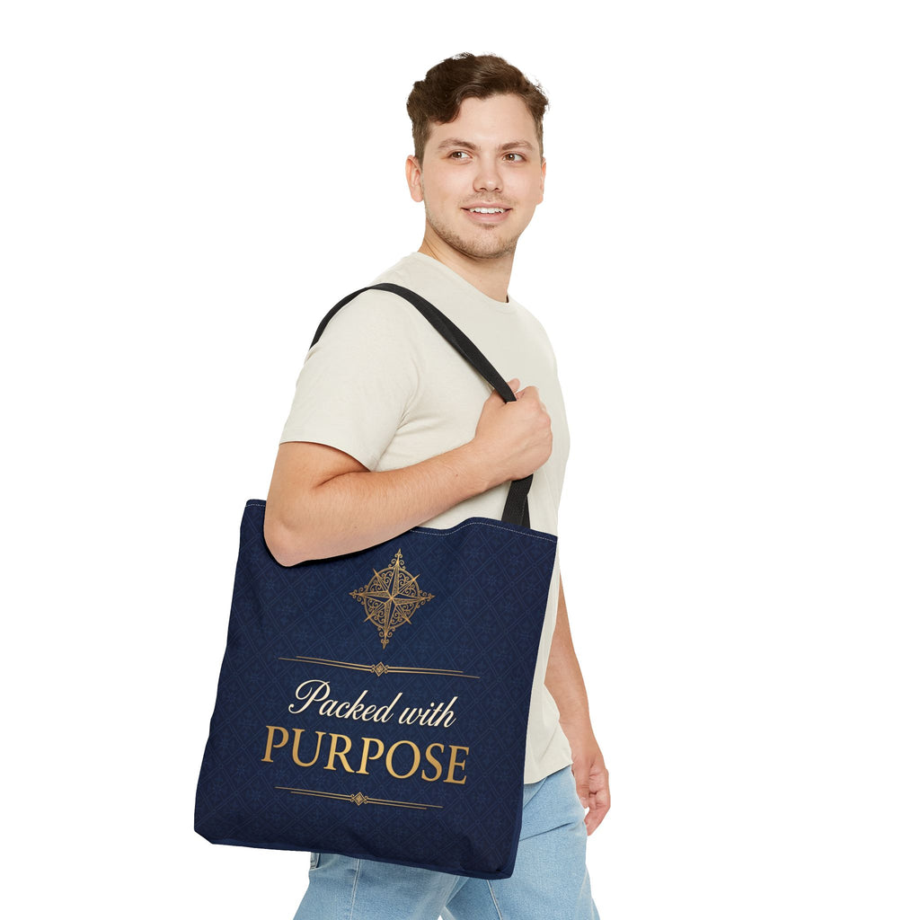 Packed with Purpose Tote | Inspirational Nurse Gift Tote Bag | Healthcare Worker Appreciation Gift | Premium Polyester Carry-All