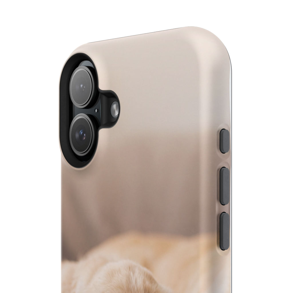 Golden Retriever Puppy Phone Case — Impact-Resistant Wireless Charging Cover