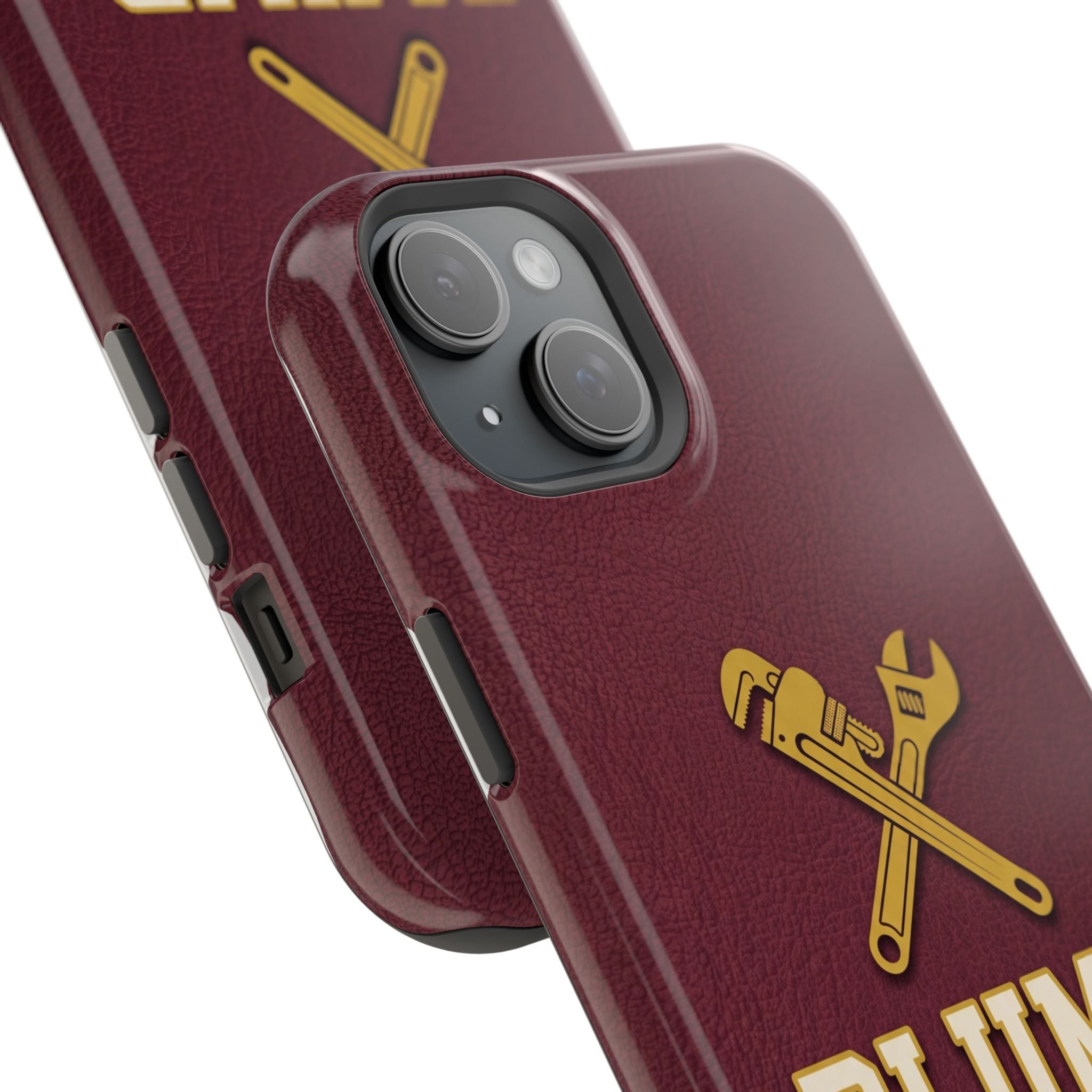Plumb. Proud. Phone Case — Crossed Wrenches Wireless Charging Cover