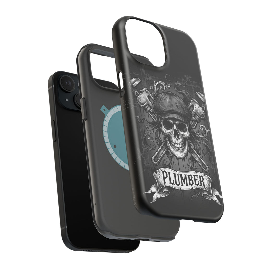 Skull & Wrenches Plumber Phone Case — Wireless Charging Cover