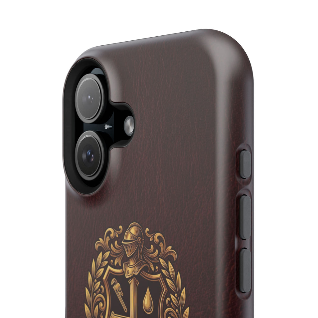 Plumber Crest Phone Case — Heraldic Shield Design Wireless Charging Cover