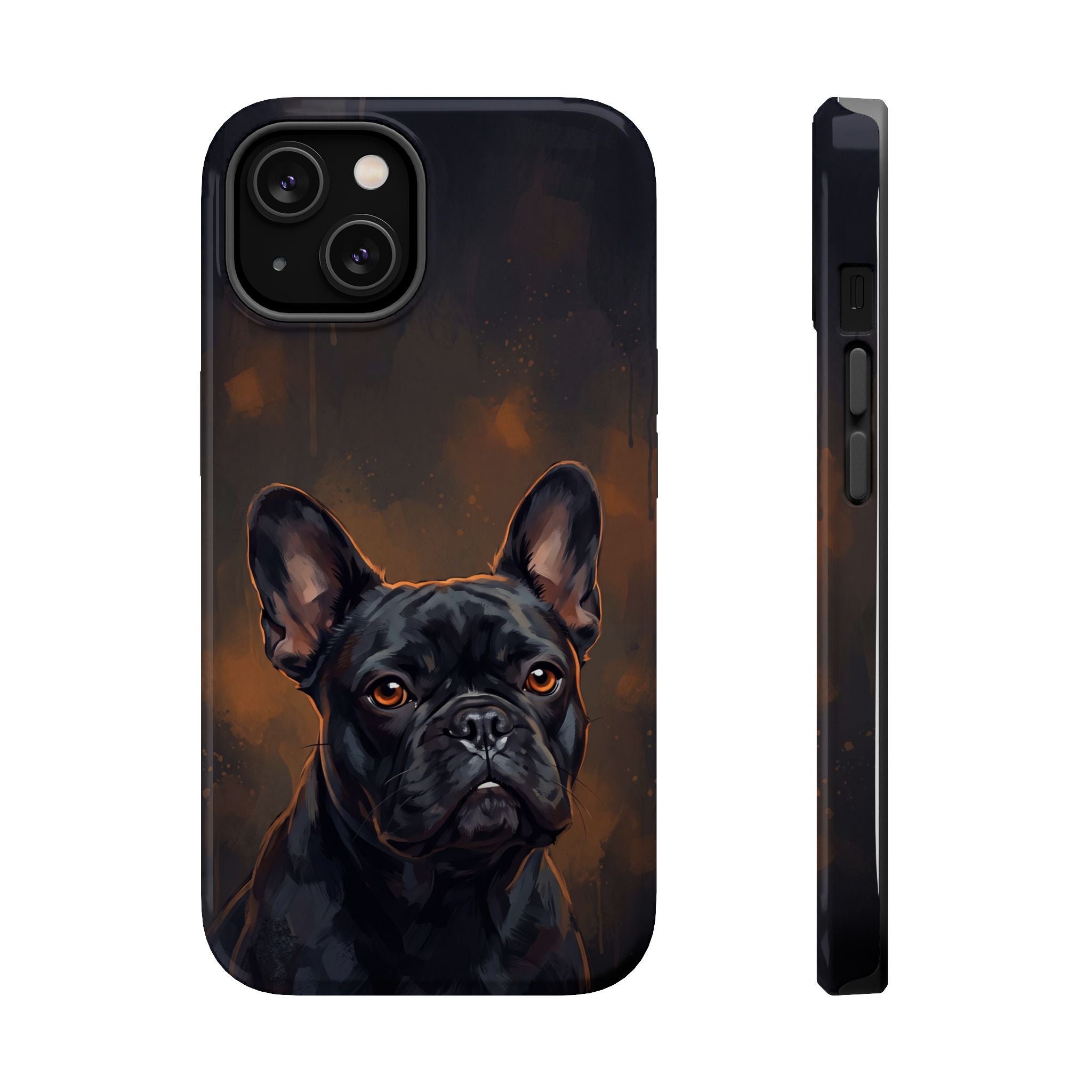French Bulldog Portrait Phone Case — Impact-Resistant Wireless Charging Cover