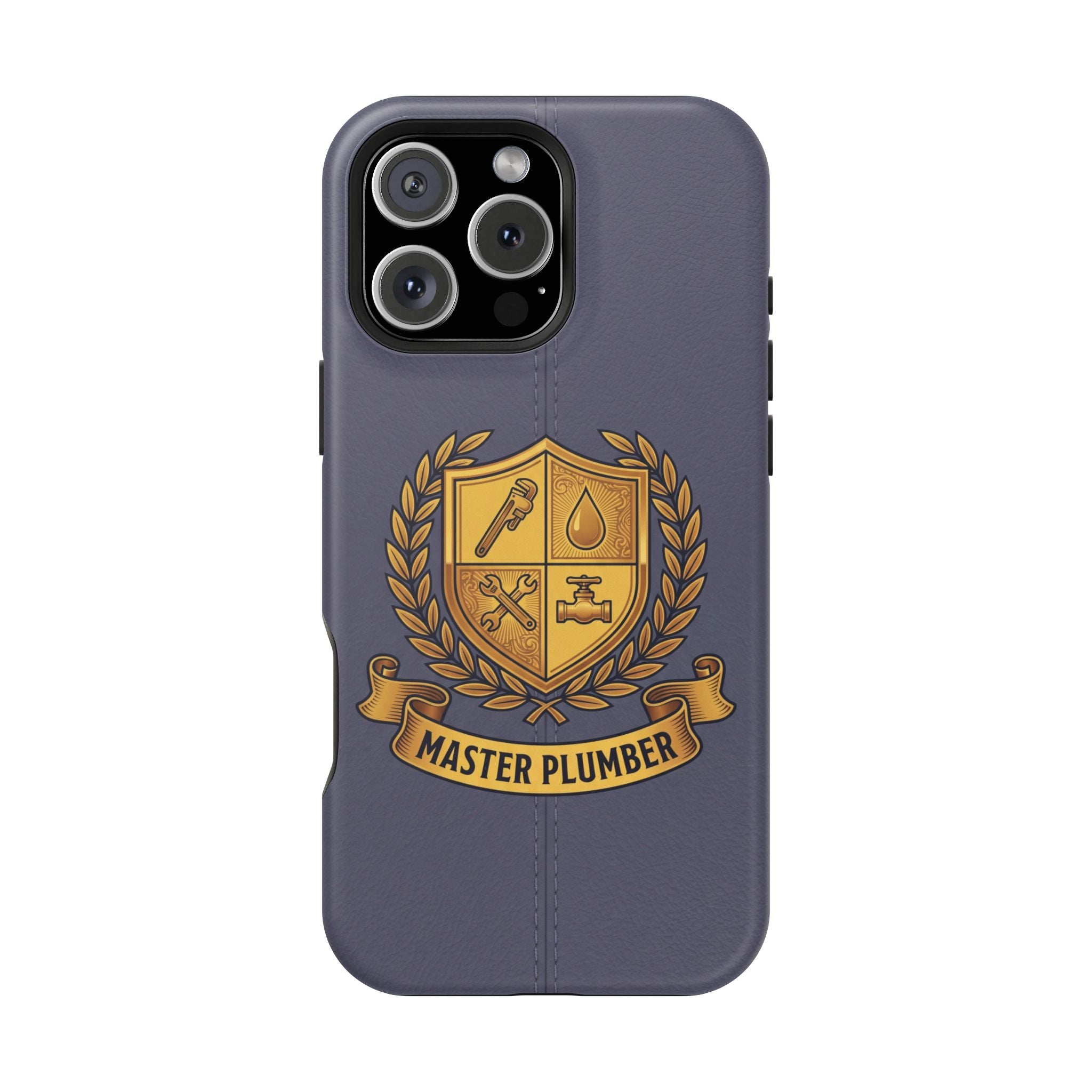 Master Plumber Crest Phone Case — Heraldic Shield Wireless Charging Cover