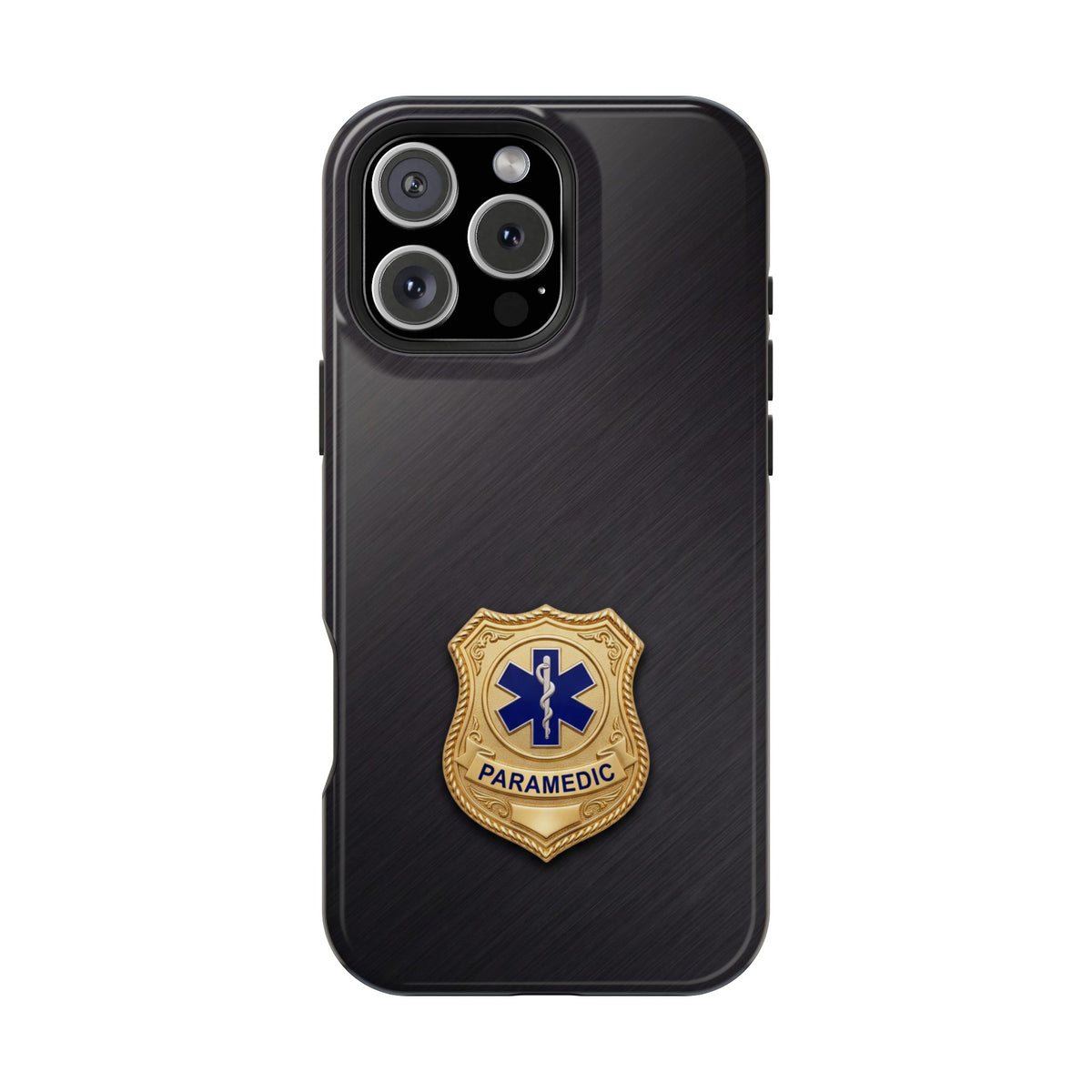 Gold Paramedic Badge Phone Case — Magnetic Wireless Charging Cover