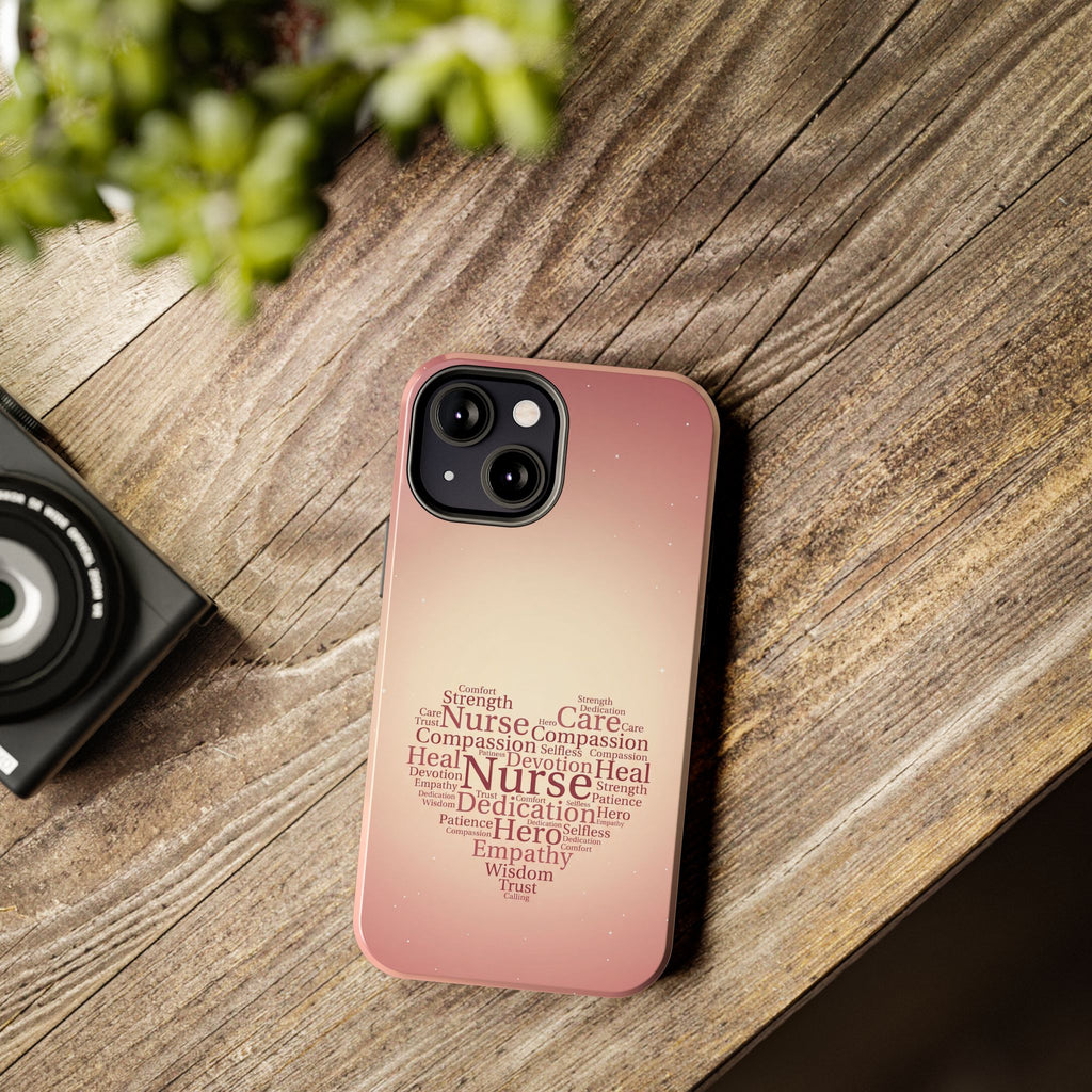 Nurse Heart Word Cloud Phone Case | iPhone & Samsung Galaxy series