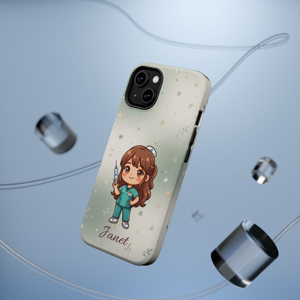Personalized Nurse with Syringe Phone Case — Wireless Charging Cover