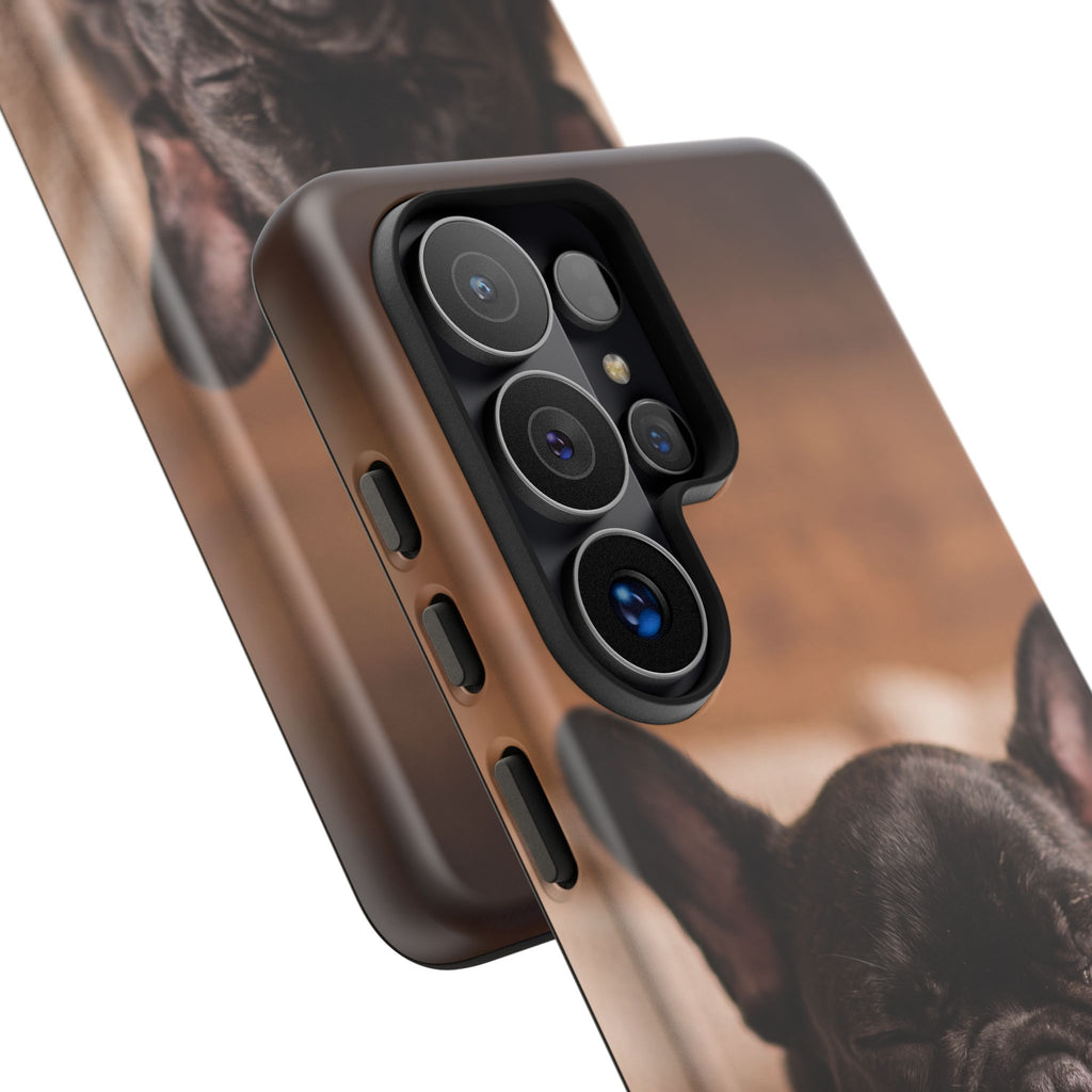 Sleeping French Bulldog Phone Case | Cozy Frenchie Resting on Blanket | iPhone & Samsung