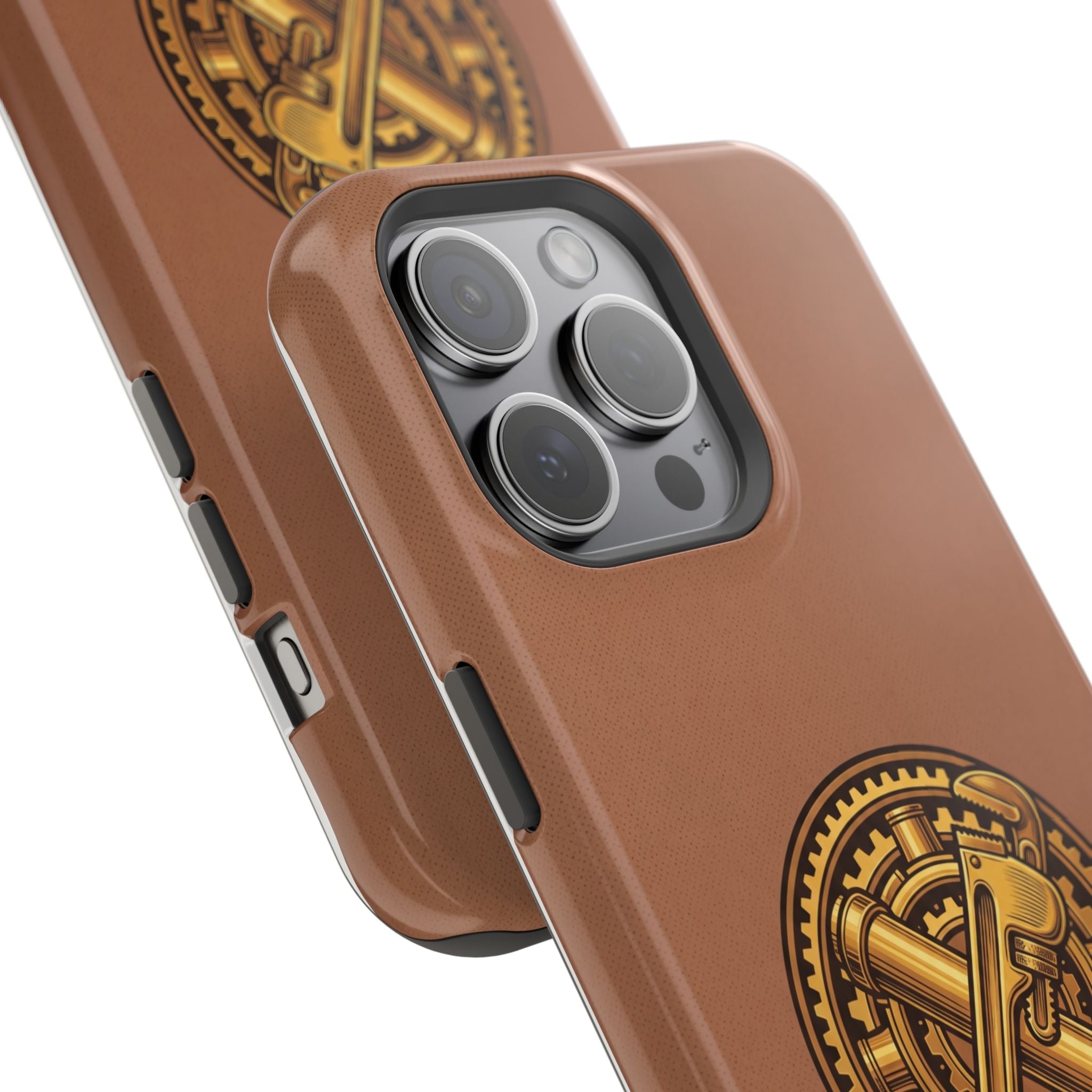 Plumber Born to Build Phone Case — Badge Wireless Charging Cover