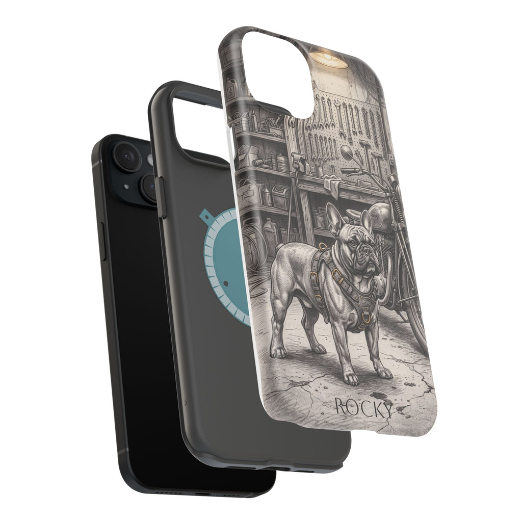 Personalized French Bulldog Vintage Street Phone Case — Wireless Charging Cover