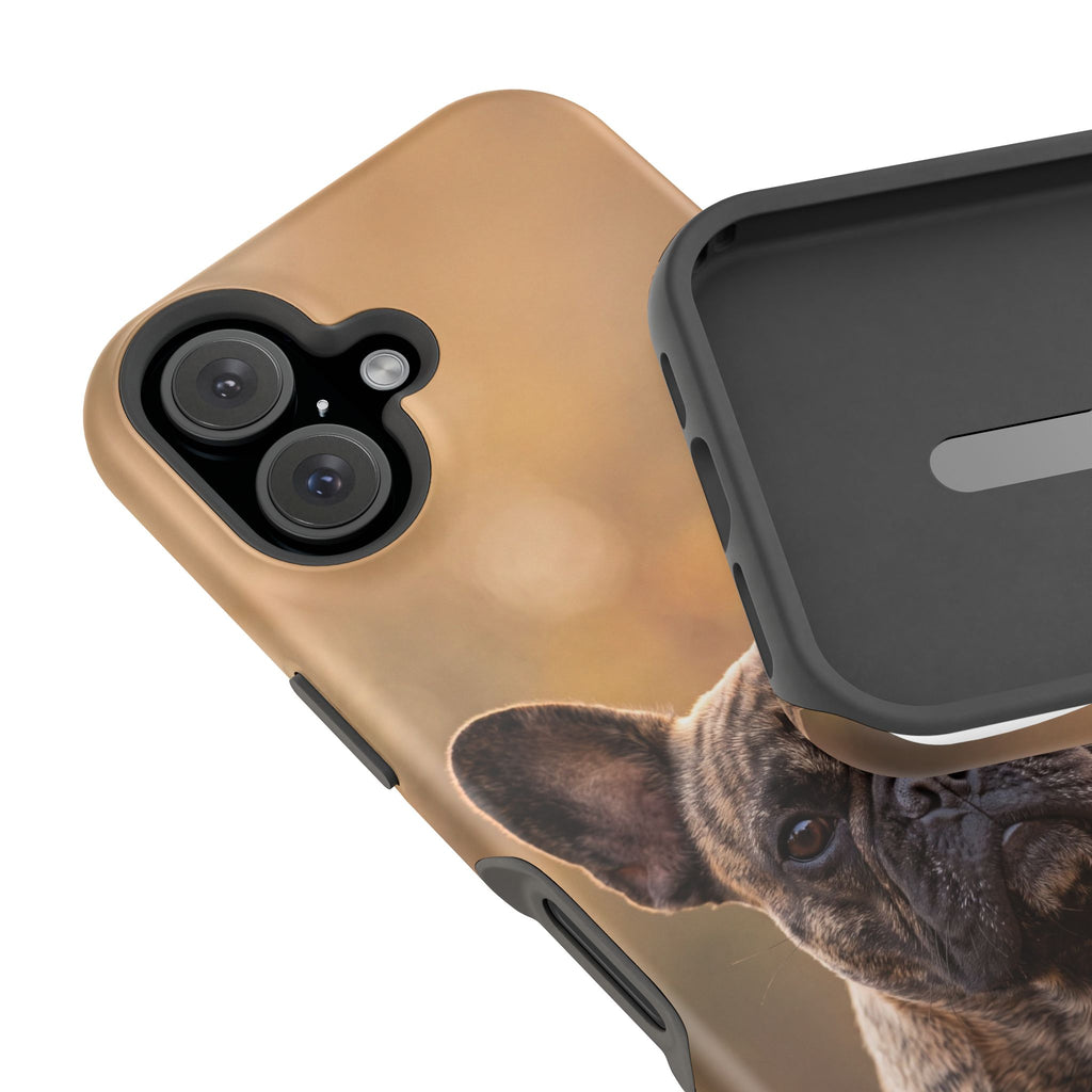 Brindle French Bulldog Phone Case — Impact-Resistant Wireless Charging Cover
