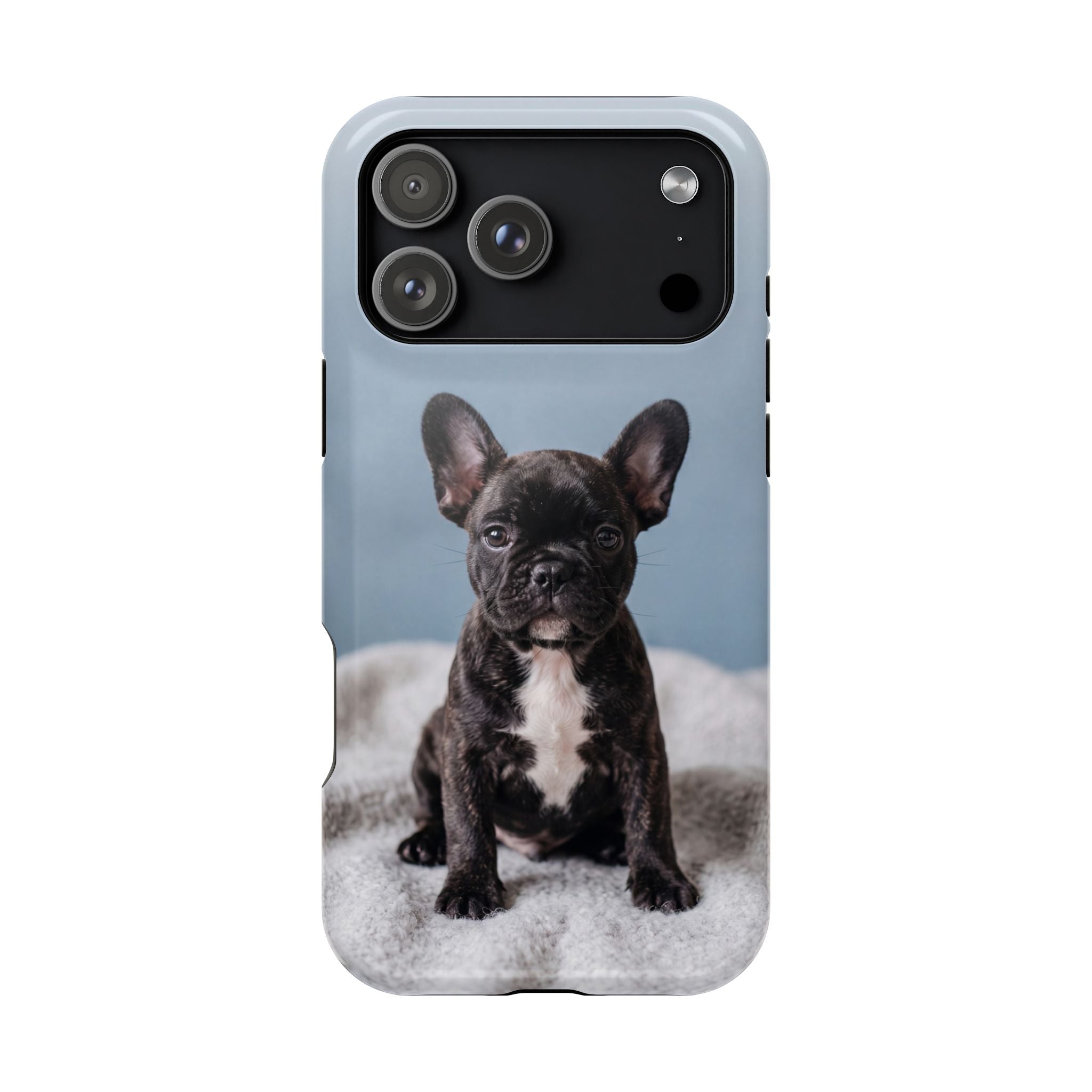 French Bulldog Puppy Phone Case — Impact-Resistant Wireless Charging Cover