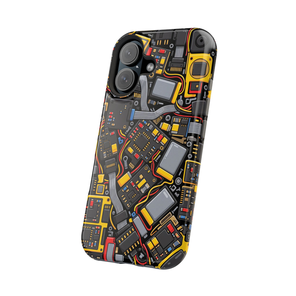 Voltage Board Phone Case — Yellow Circuit Wireless Charging Cover
