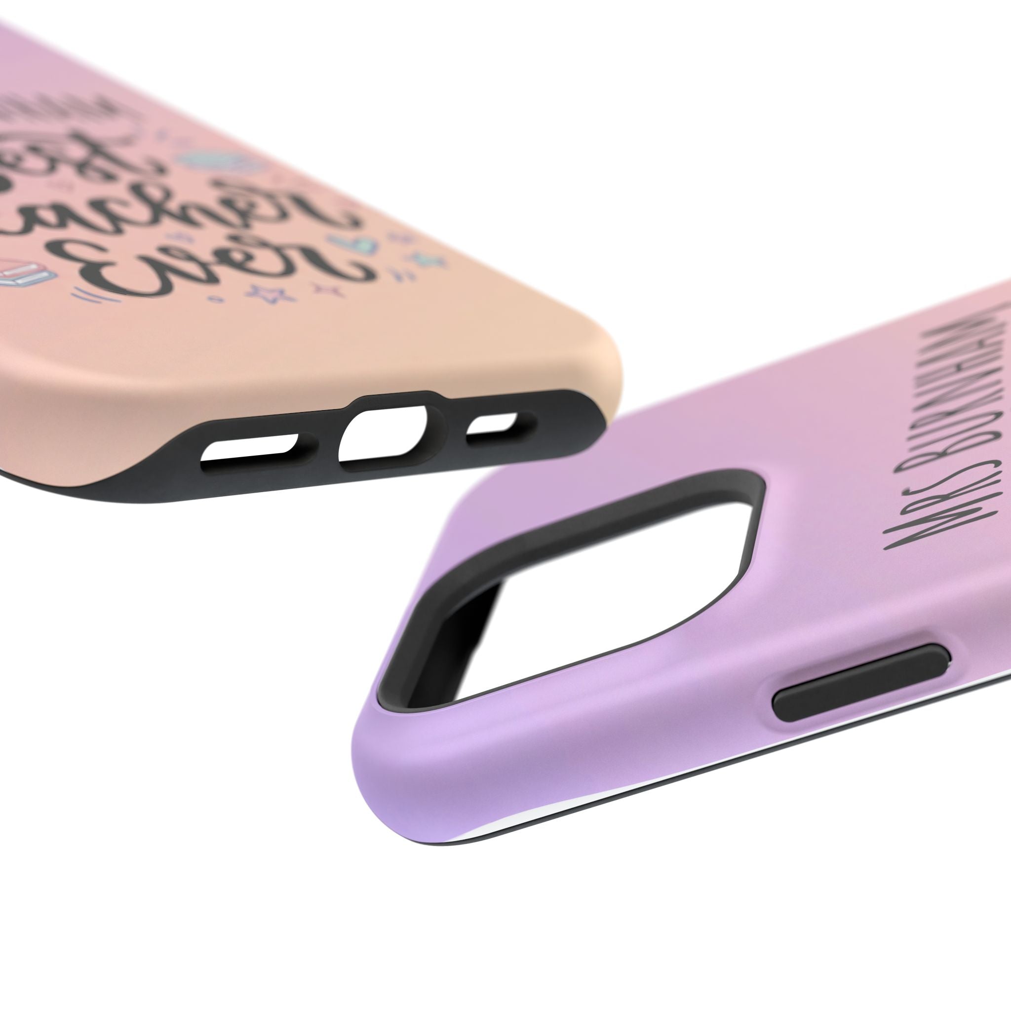Best Teacher Ever Personalized Phone Case — Wireless Charging Cover