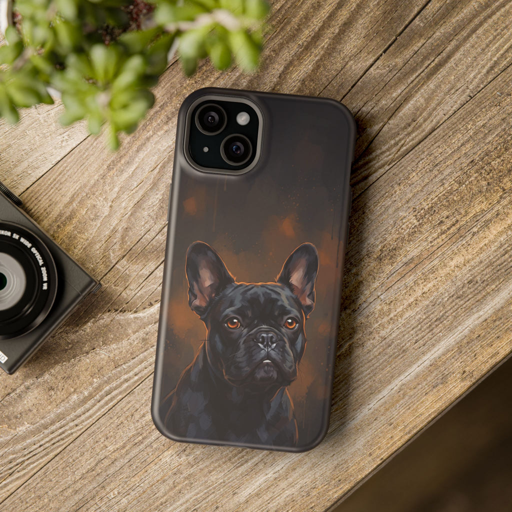 French Bulldog Portrait Phone Case — Impact-Resistant Wireless Charging Cover
