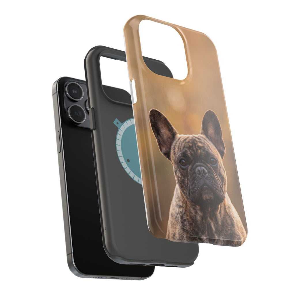 Brindle French Bulldog Phone Case — Impact-Resistant Wireless Charging Cover